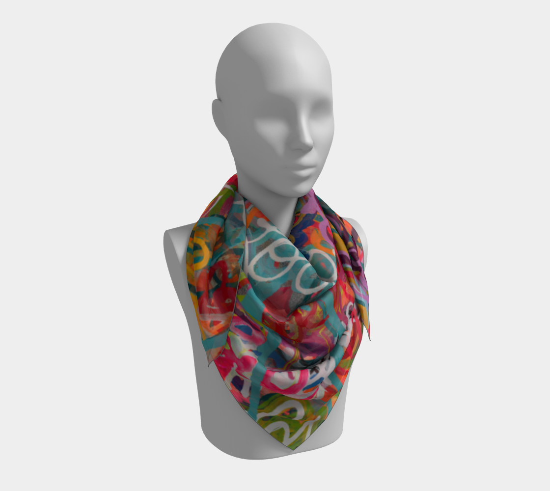 Painted Love -Silk scarf