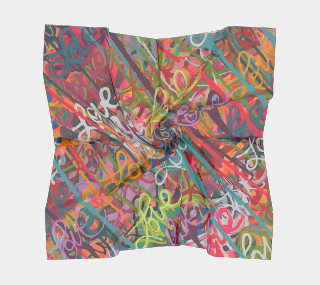Painted Love -Silk scarf