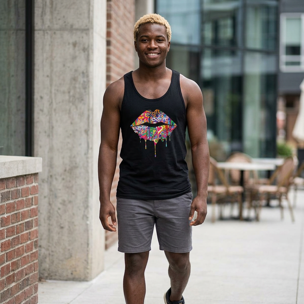 
                  
                    Unisex Graffiti Drip Lip Racerback Tank
                  
                