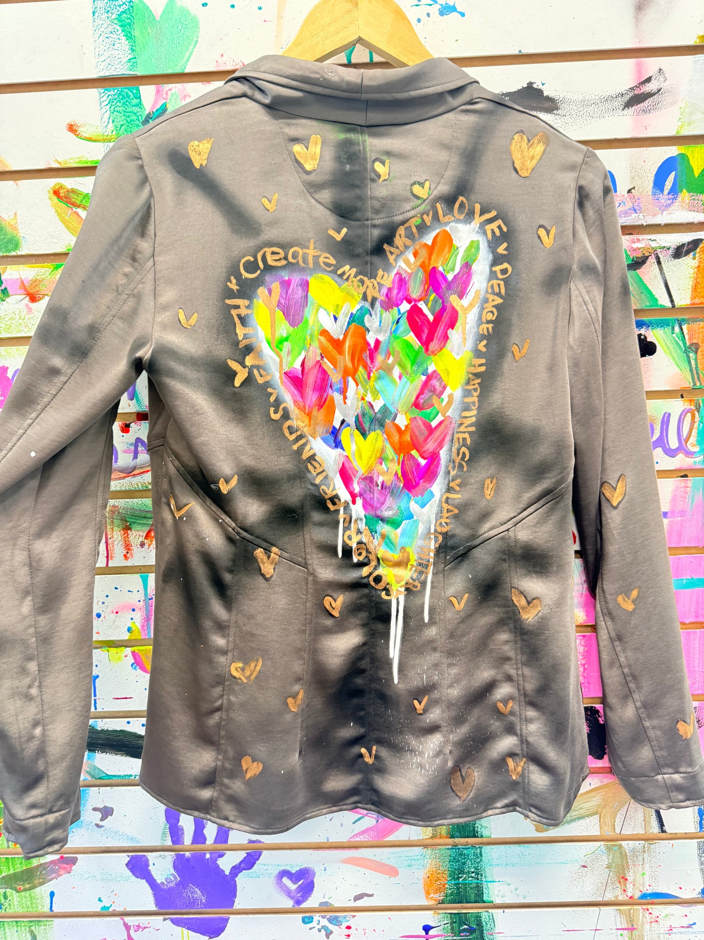 
                  
                    Create More Love-Satin Blazer
                  
                