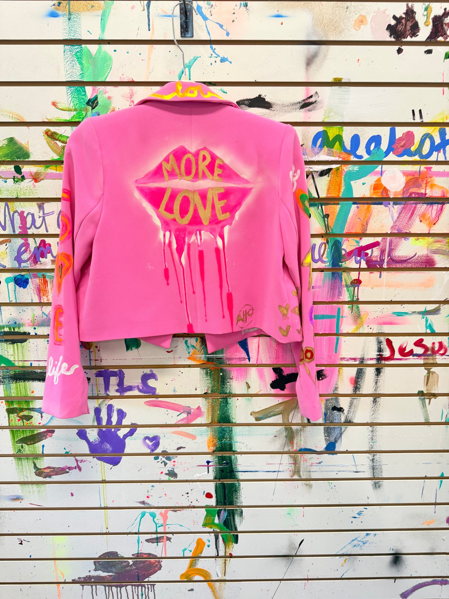 
                  
                    Hot Lips-Cropped Pink Blazer
                  
                