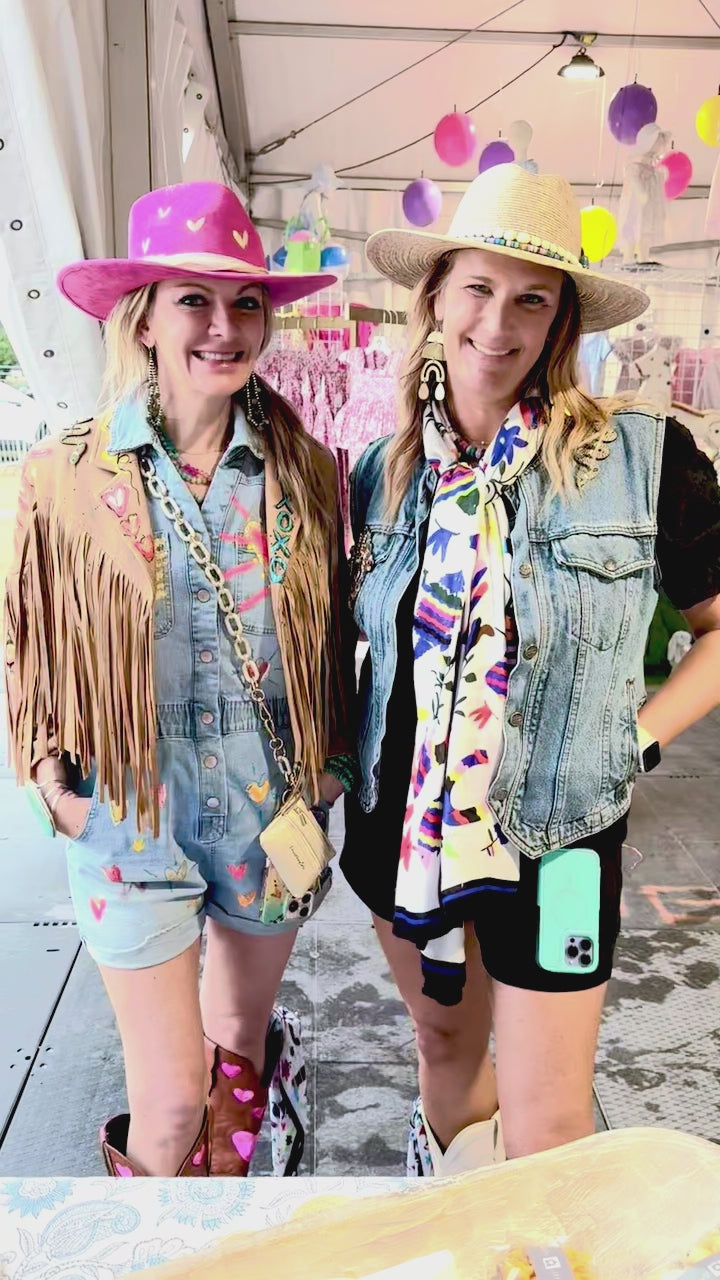 
                  
                    Load and play video in Gallery viewer, More Love Denim Romper
                  
                